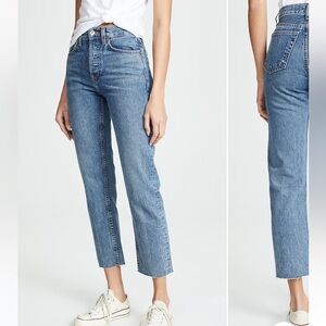 RE/DONE  70's STOVE PIPE JEANS SIZE 26